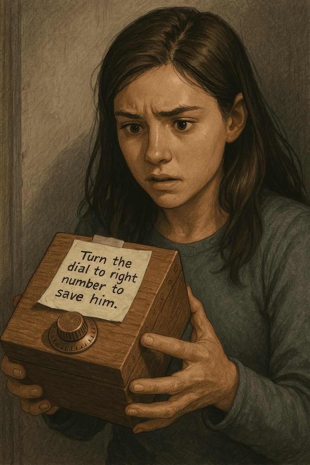 Lila holding a box